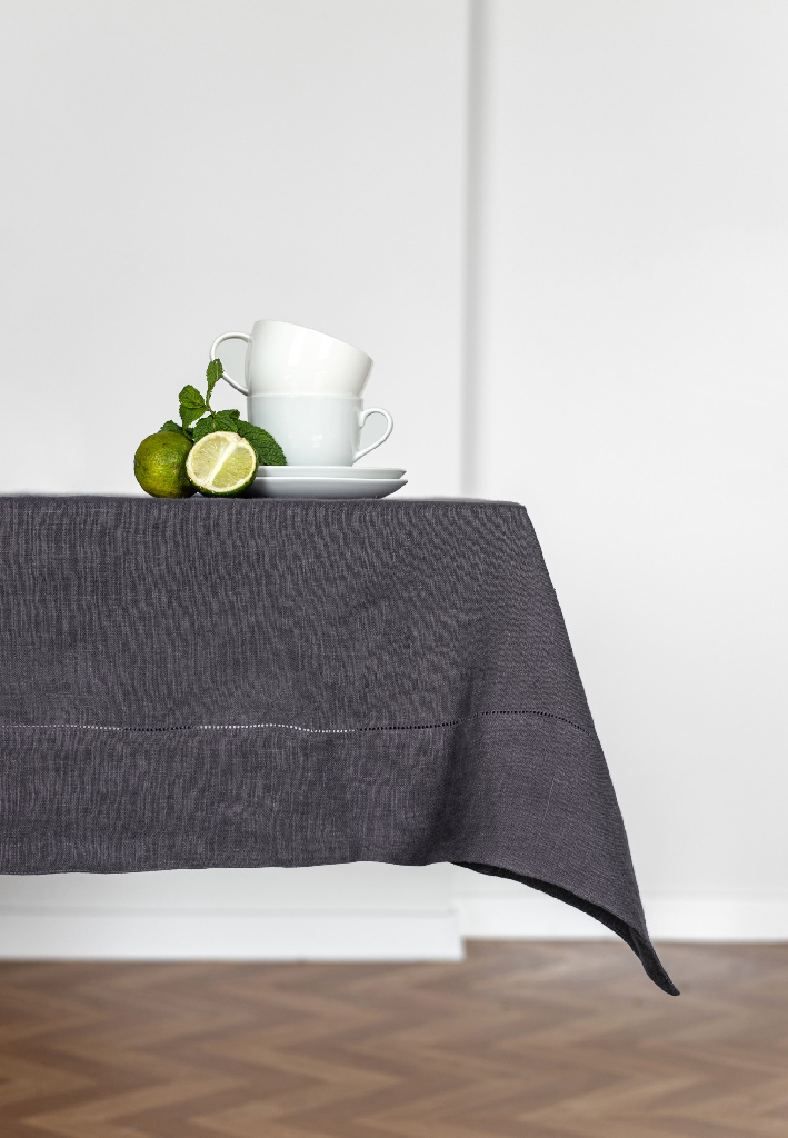 Скатерть столовая lin/cotton Dark Grey