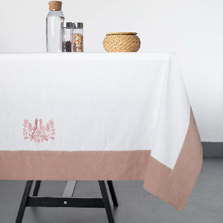Скатерть столовая с вышивкой Scandi birds