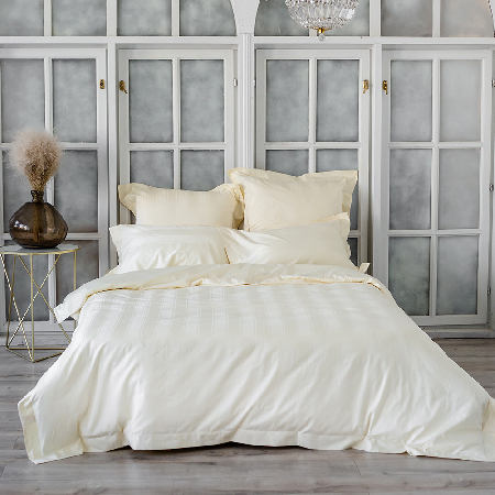 Комплект постельного белья Винсент Cream страйп-сатин 400 TC Комплект постельного белья Винсент Cream страйп-сатин 400 TC