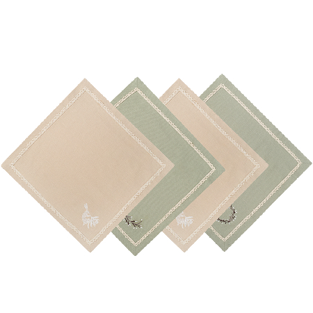 Набор салфеток столовых с вышивкой Easter bunny (nude)