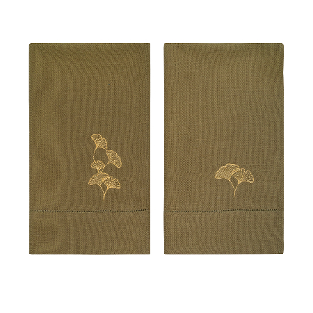 Набор полотенец столовых с вышивкой Fan flower