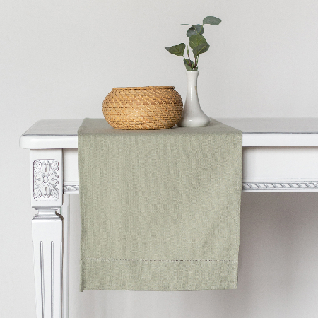 Дорожка столовая lin/cotton Crystal Green