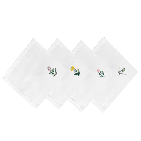 Комплект салфеток столовых с вышивкой Ароматные травы