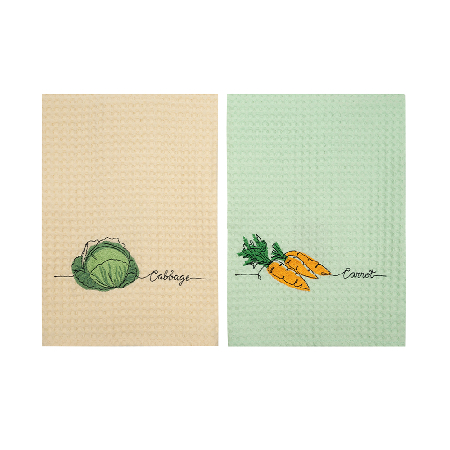 Комплект полотенец вафельных Витаминный коктейль