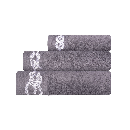 Набор махровых полотенец Антрацит с вышивкой Верфь