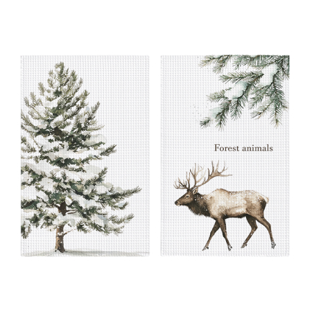 Набор полотенец вафельных Лесной странник