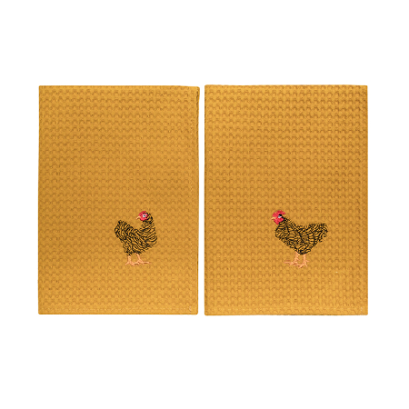 Набор полотенец вафельных Курочки