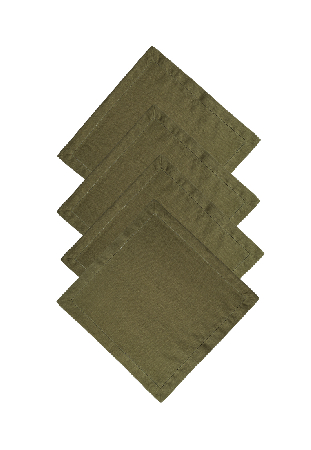 Комплект салфеток столовых lin/cotton Olive Green
