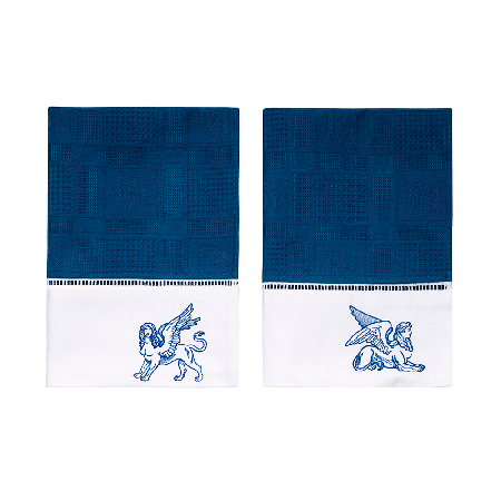Набор полотенец вафельных Сфинксы (navy)