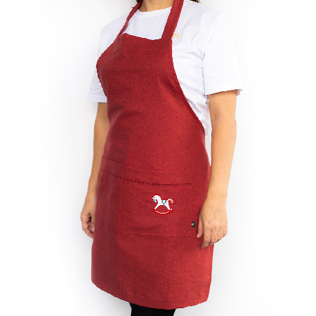 Фартук кухонный с вышивкой lin/cotton Рождественская сказка