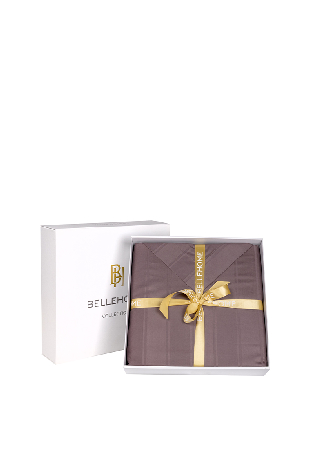 Комплект постельного белья Винсент Chocolate страйп-сатин 400 TC