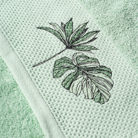 Комплект махровых полотенец Нефрит с вышивкой Джунгли