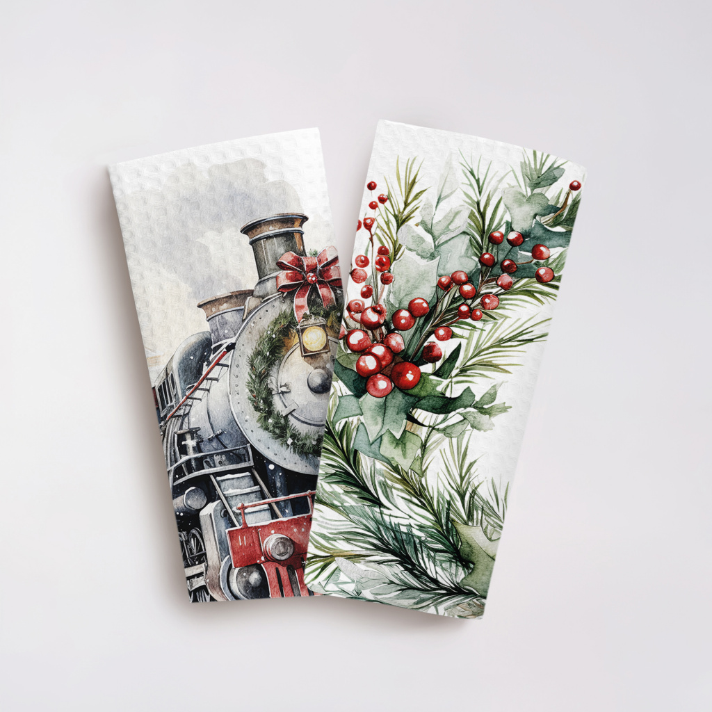 Набор полотенец вафельных Сказочный экспресс