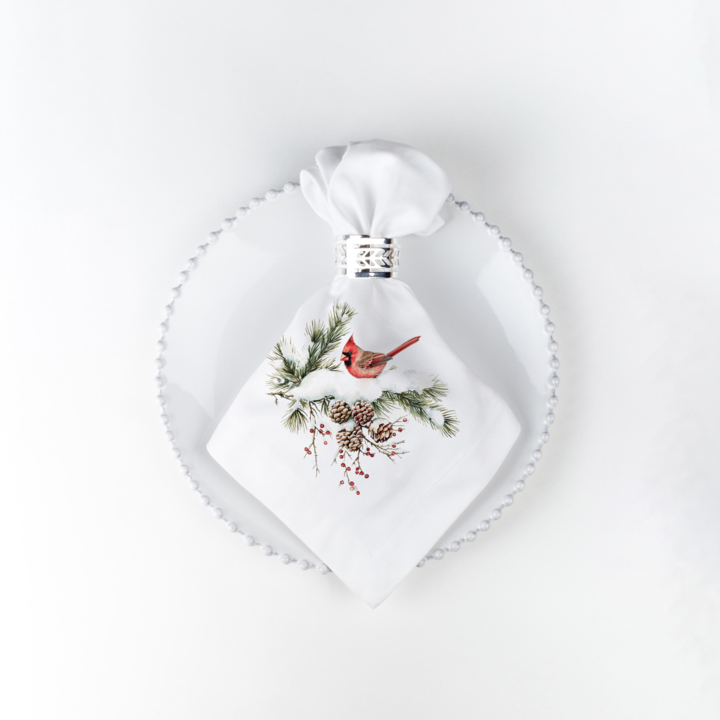 Набор салфеток столовых Зимний кардинал