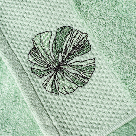 Комплект махровых полотенец Нефрит с вышивкой Джунгли