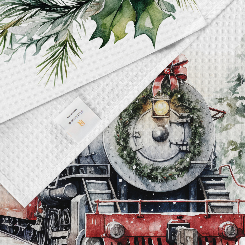 Набор полотенец вафельных Сказочный экспресс