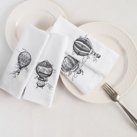 Комплект салфеток столовых с вышивкой Воздушные шары