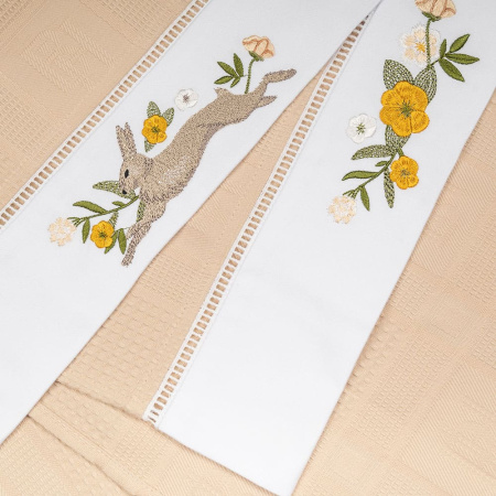 Набор полотенец вафельных Зайки Дюрер (nude)