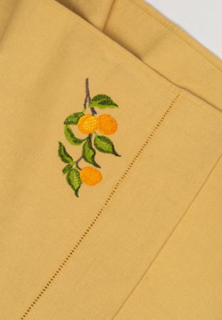 Дорожка столовая lin/cotton с вышивкой Apricot garden