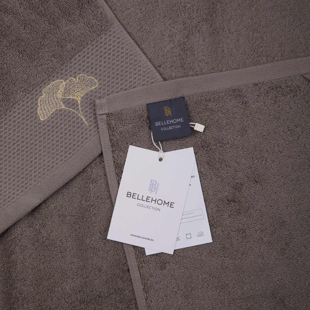 Набор махровых полотенец Тирамису с вышивкой Гинкго