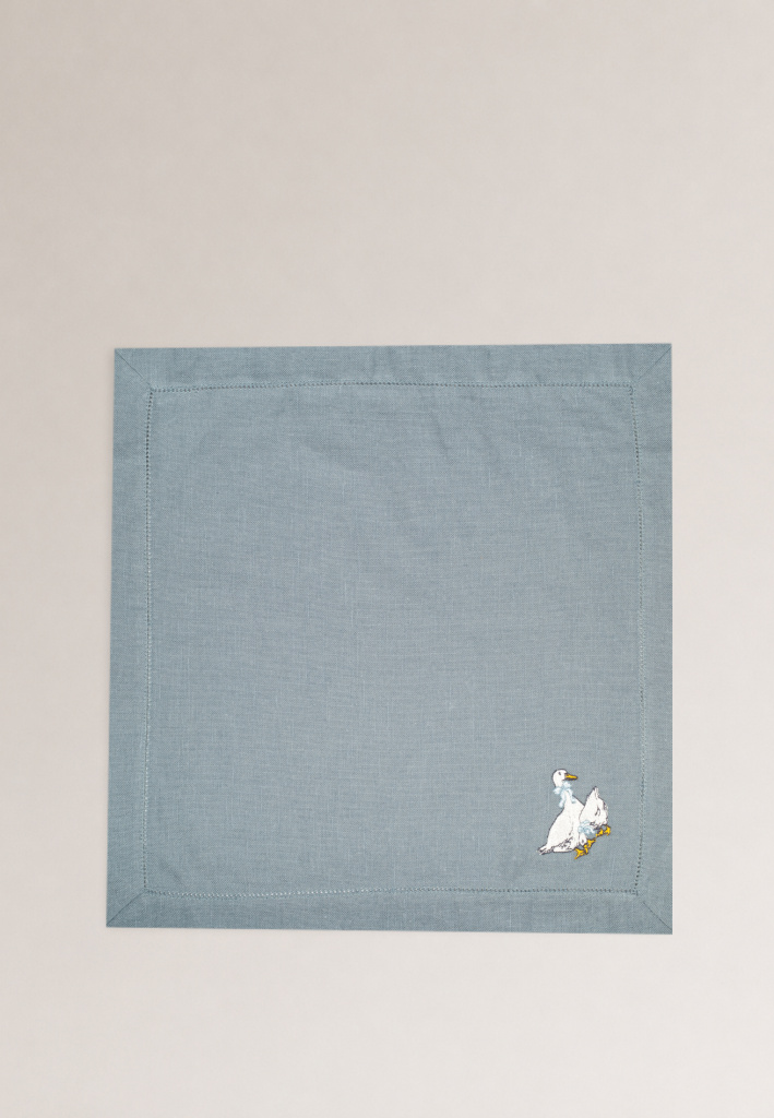 Комплект салфеток столовых с вышивкой lin/cotton Goose bernadotte
