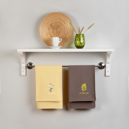 Комплект полотенец вафельных Луговая ромашка