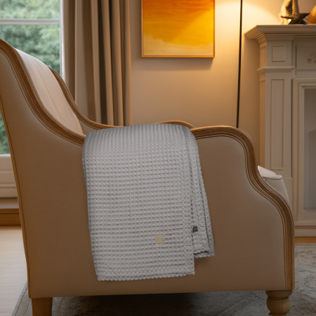 Плед вафельный Сильвер с вышивкой BH