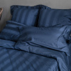 Комплект постельного белья Винсент Navy страйп-сатин 400 TC