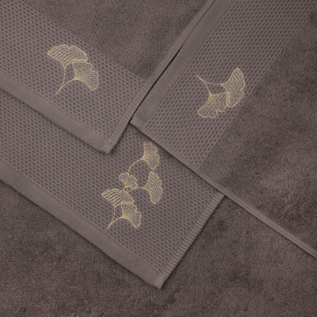Набор махровых полотенец Тирамису с вышивкой Гинкго