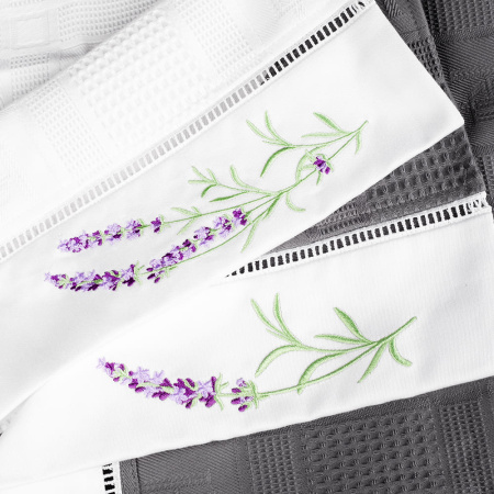 Комплект полотенец вафельных Lavender fields
