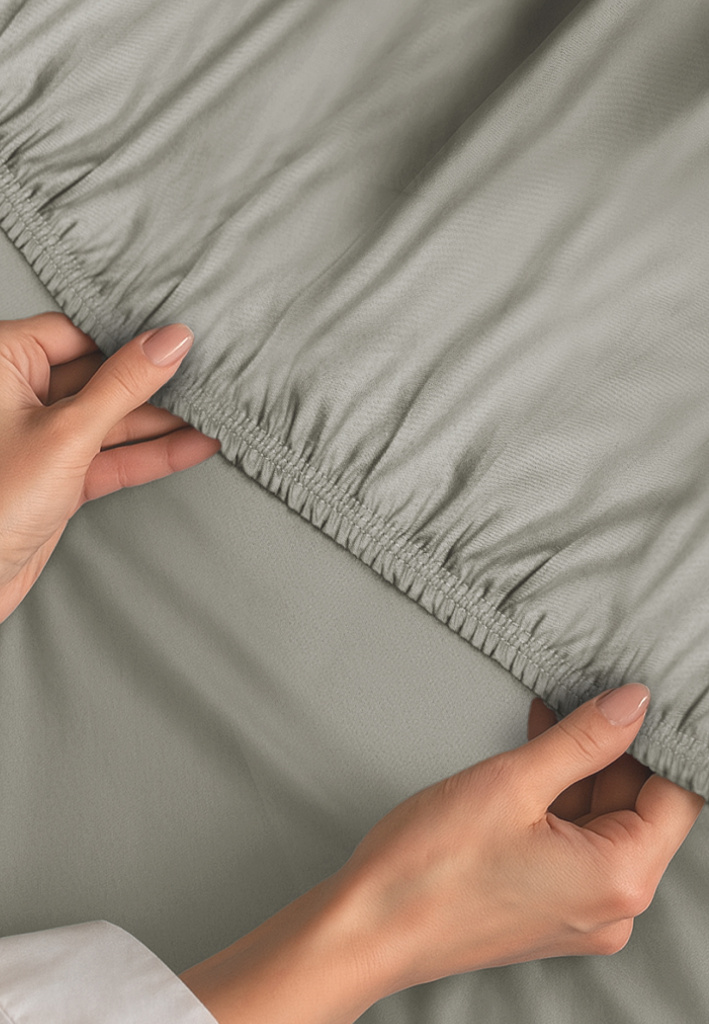 Простыня Стефания Khaki 300 ТС на резинке