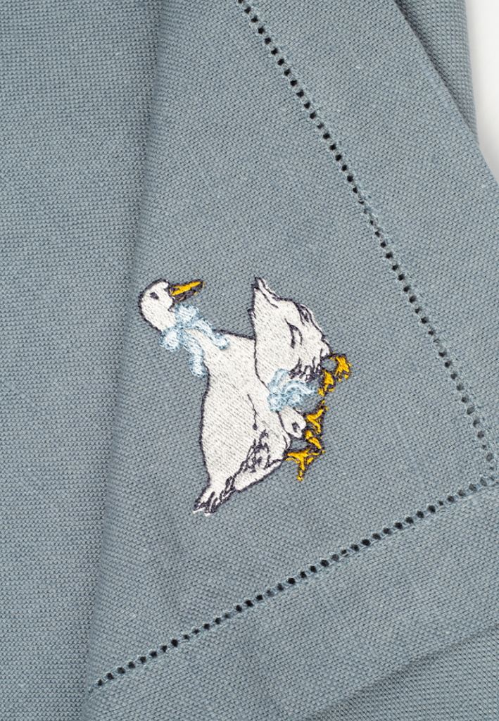 Комплект салфеток столовых с вышивкой lin/cotton Goose bernadotte