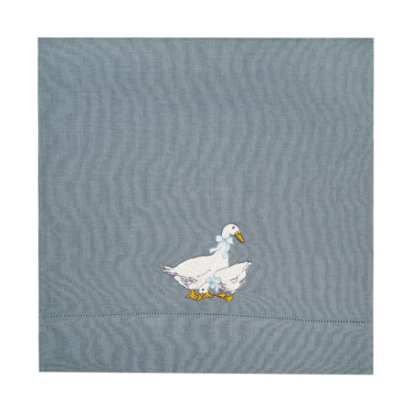 Дорожка столовая lin/cotton с вышивкой Goose bernadotte