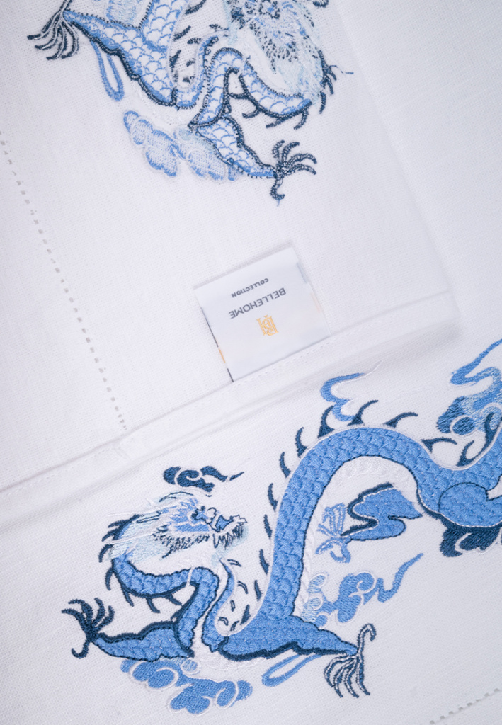 Дорожка столовая с вышивкой «Blue Dragon»