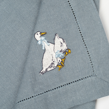 Комплект салфеток столовых с вышивкой lin/cotton Goose bernadotte