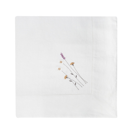 Скатерть столовая  с вышивкой lin/cotton Meadow romance