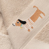 Комплект махровых полотенец Латте с вышивкой Nice Doggies