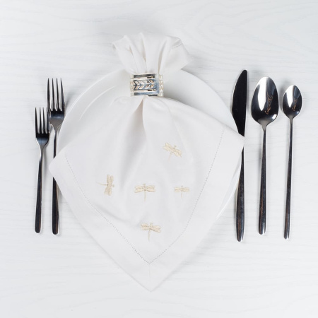 Набор салфеток столовых с вышивкой Dragonfly