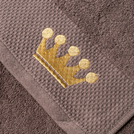 Комплект махровых полотенец Тирамису с вышивкой Golden Queen