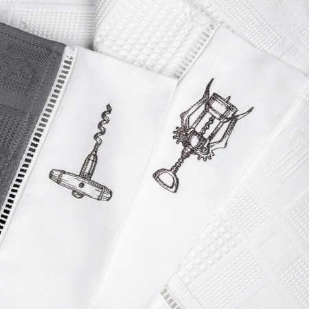 Комплект полотенец вафельных Wine opener