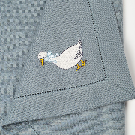 Комплект салфеток столовых с вышивкой lin/cotton Goose bernadotte