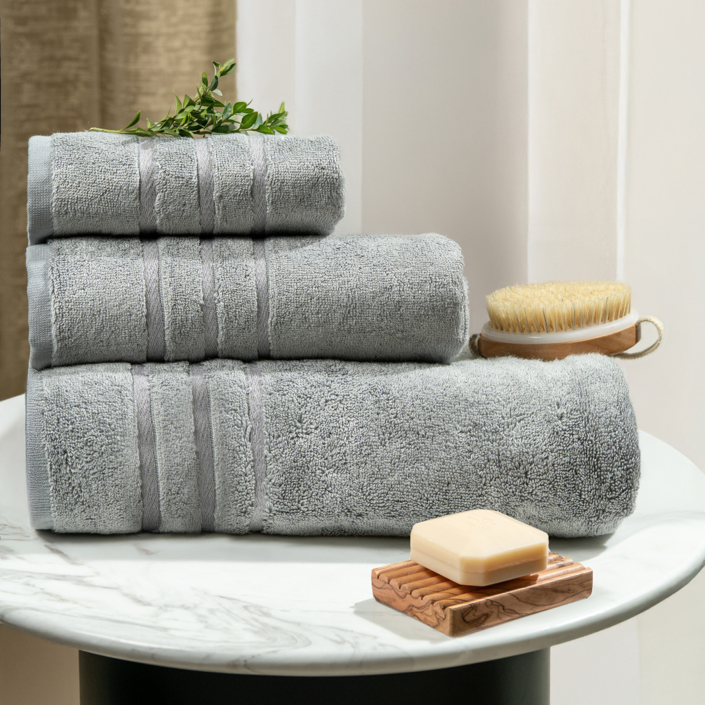 Набор махровых полотенец Акито Гранит