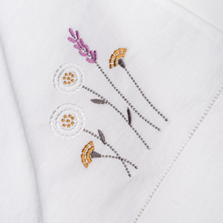 Комплект полотенец столовых с вышивкой lin/cotton Meadow romance