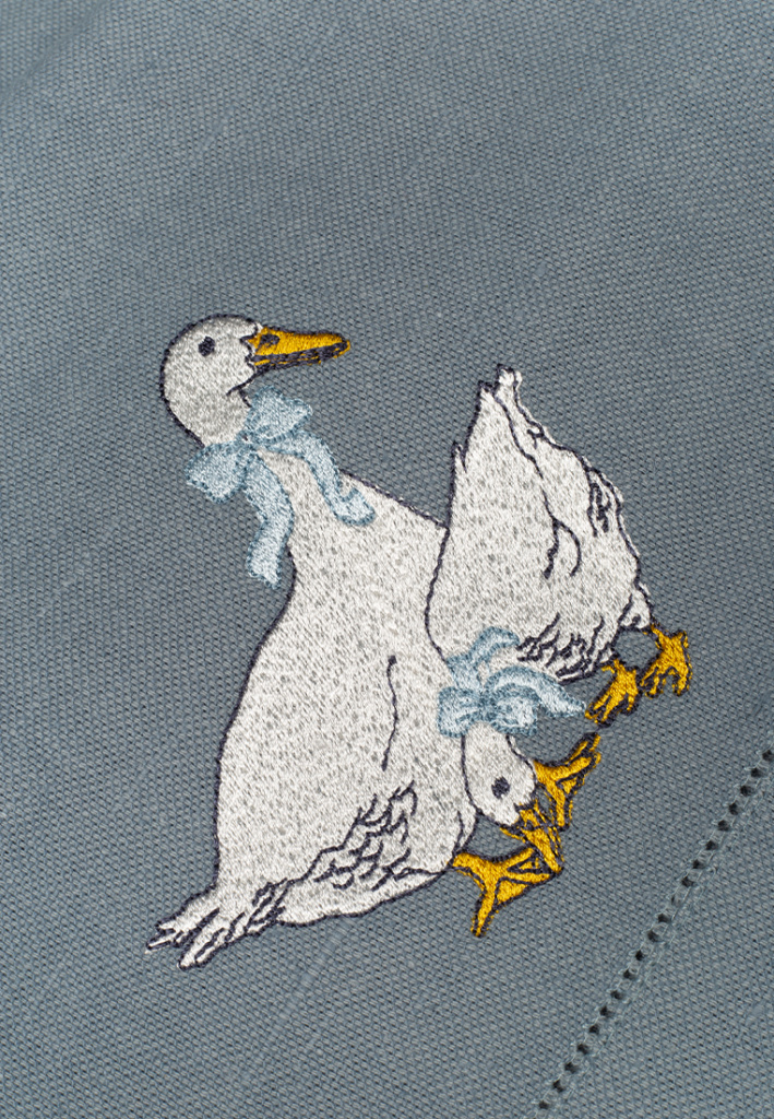 Дорожка столовая lin/cotton с вышивкой Goose bernadotte