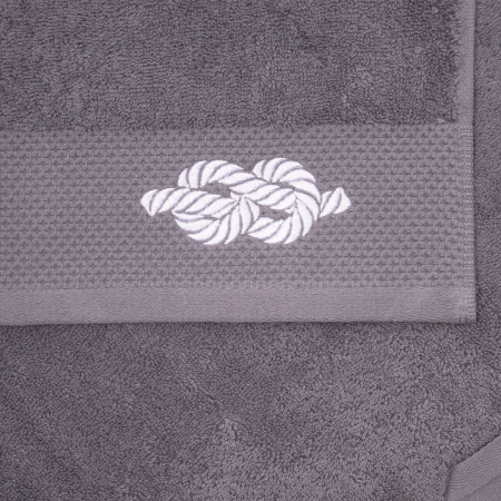 Набор махровых полотенец Антрацит с вышивкой Верфь