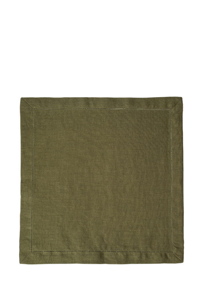 Комплект салфеток столовых lin/cotton Olive Green