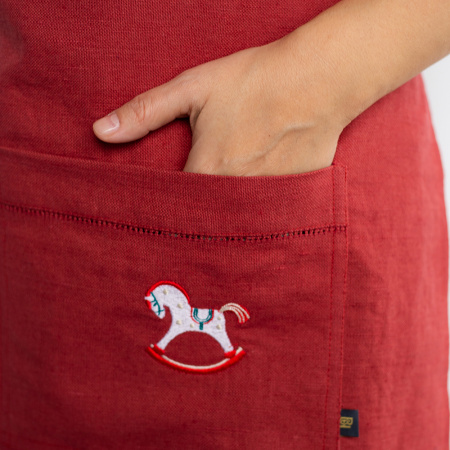 Фартук кухонный с вышивкой lin/cotton Рождественская сказка