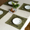 Комплект салфеток столовых lin/cotton Olive Green