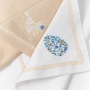 Набор салфеток столовых с вышивкой Rabbit faberge (blue)