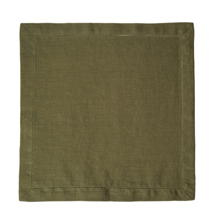 Комплект салфеток столовых lin/cotton Olive Green